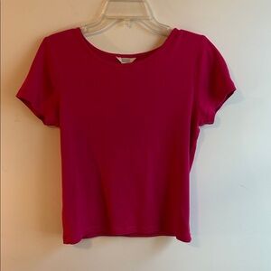 Christopher & Banks Fuchsia Short Sleeve Tee